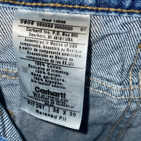 Carhartt Men’s Relaxed Fit Jeans 38 x 30 - Picture 4 of 8